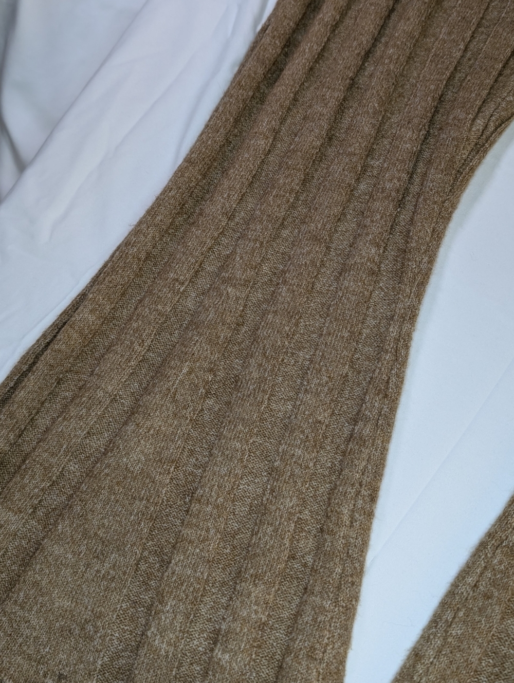 Ribbed Knit Flared Pants in Camel - Picture 11 of 14